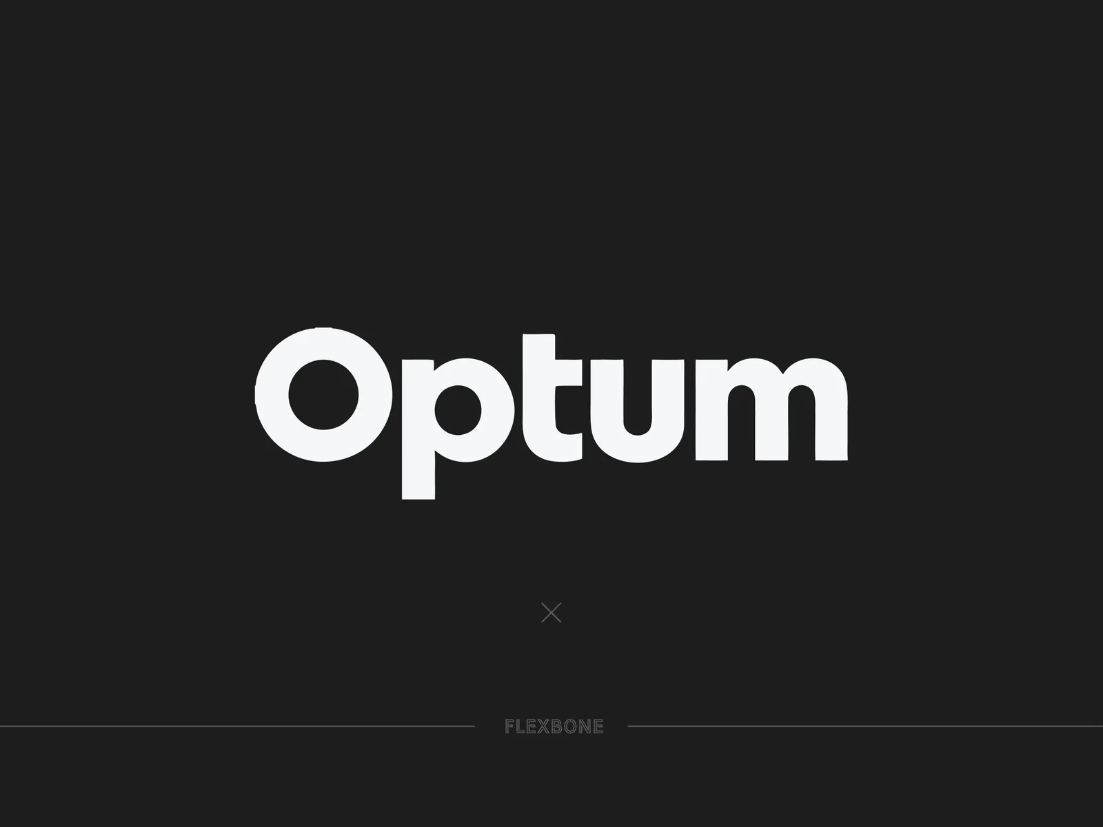 Optum wordmark logo in white on a dark background