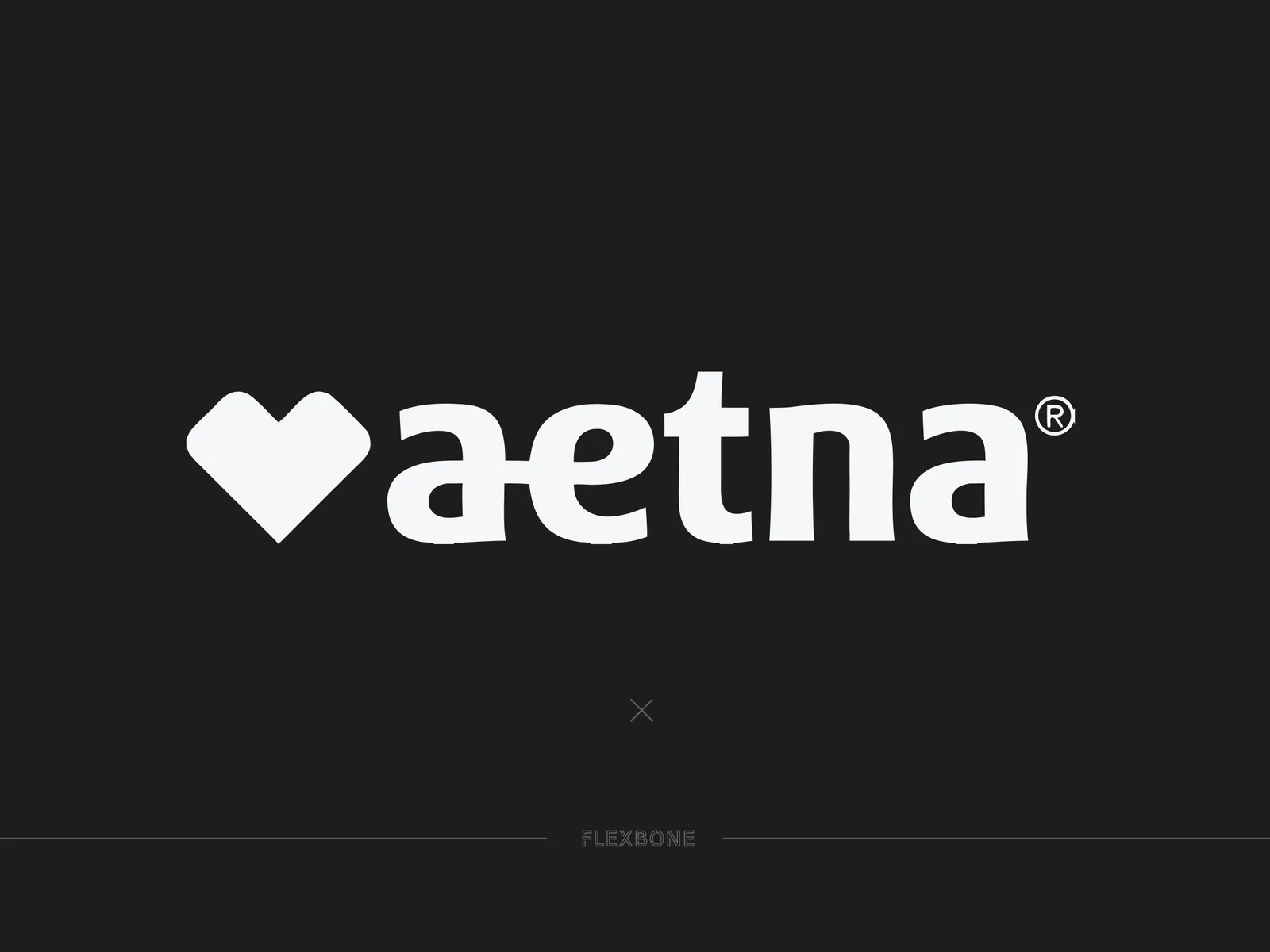 Aetna wordmark logo with a heart icon replacing the first letter