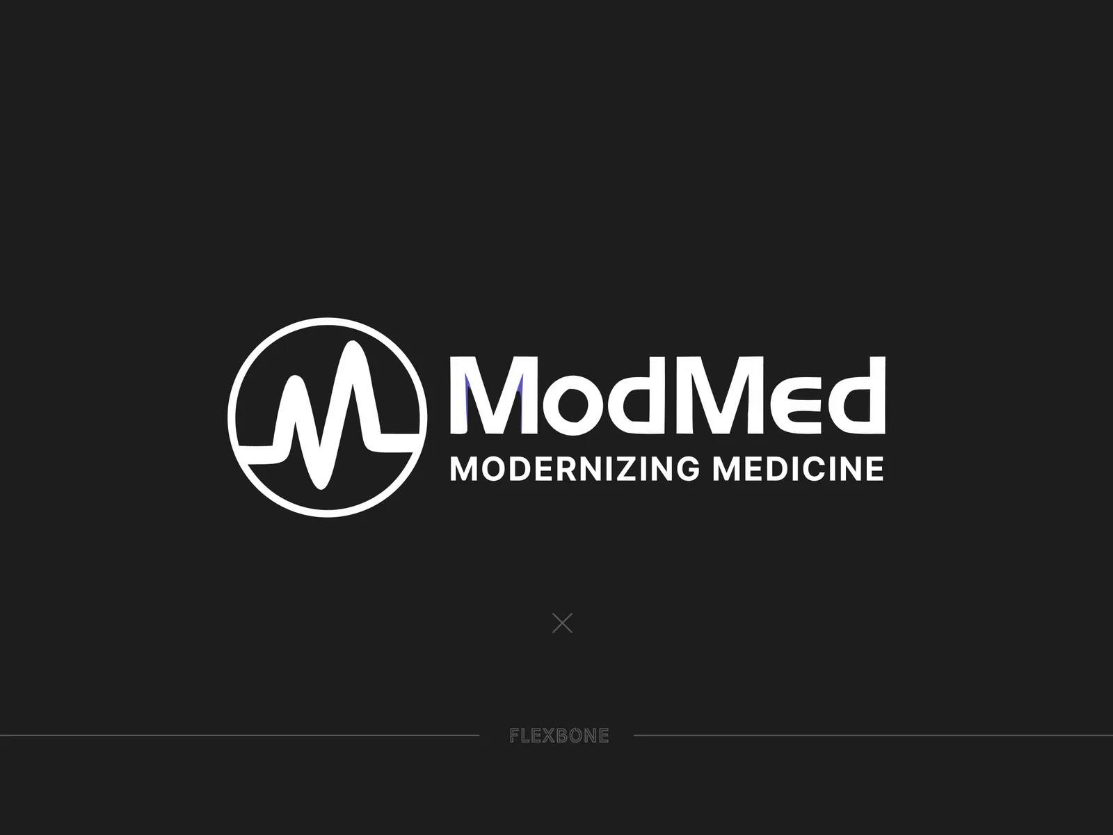 ModMed logo, an M formed from a heartbeat line inside a circle, above the words Modernizing Medicine