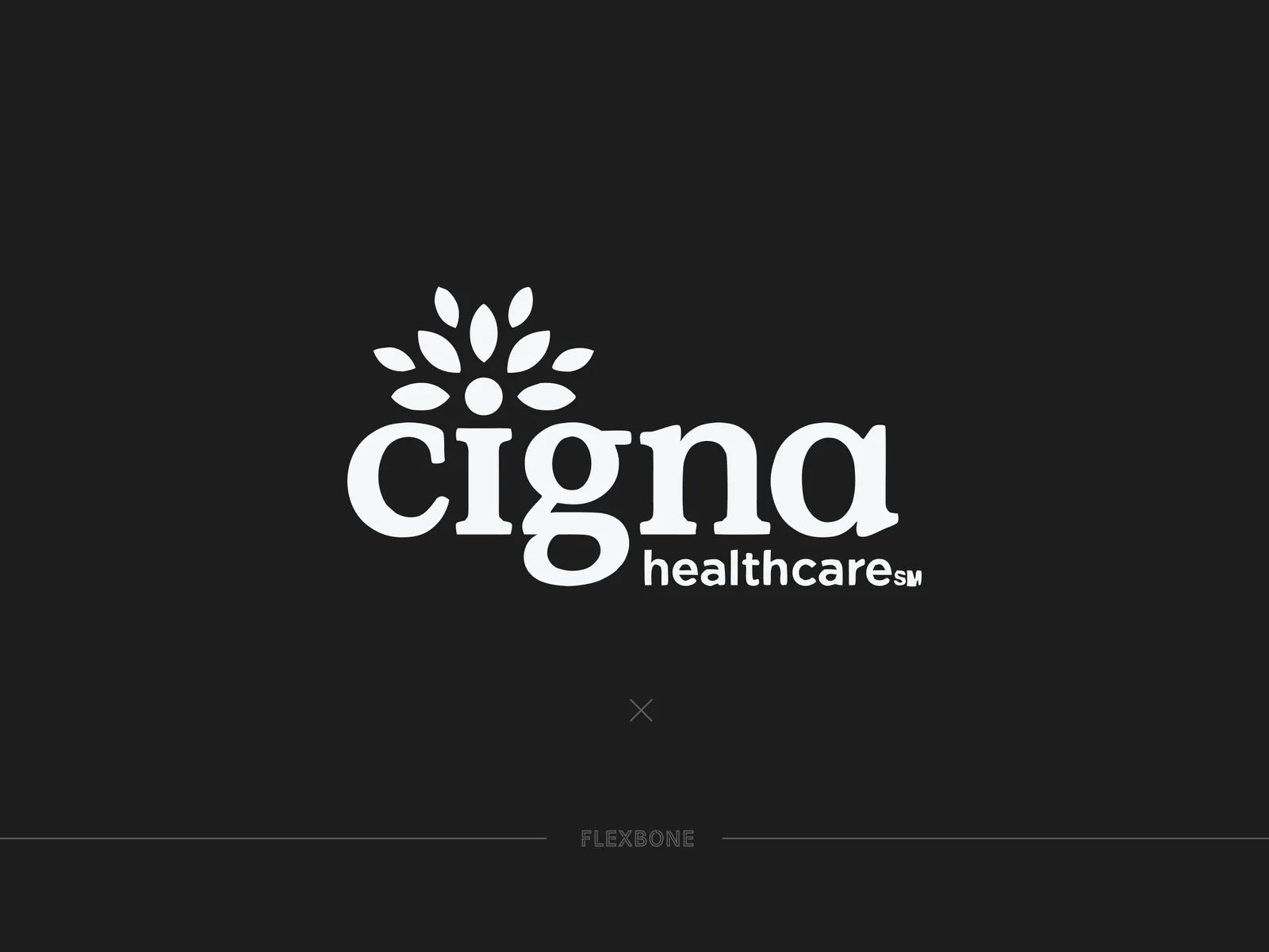 Cigna Healthcare wordmark topped with a stylized flower made of petal shapes